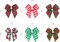 60pcs Mini Ribbon Bows with Pearl Ribbon Flowers Appliques DIY Craft for Sewing, Scrapbooking, Wedding, Gift,Christmas Decoration (red Green Plaid)